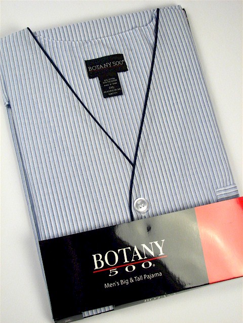 #341185. 5XL BIG. BLUE Retail $  33.00 Pajamas by BOTANY 500. SHORT SLV KNEE STRIPE Whs A:  1