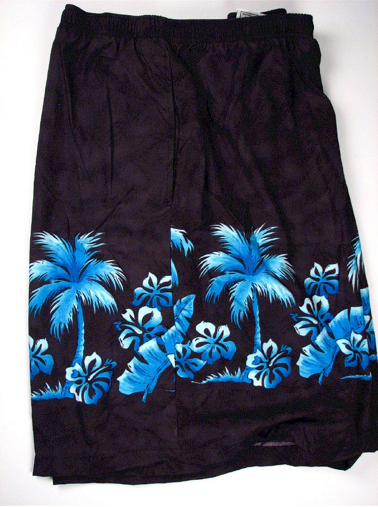 #256720. 8XL BIG. BLACK Retail $  58.00 Swim Wear by HIGHWAY ONE. MFIBER TROPICAL TRUNK Whs A:  2