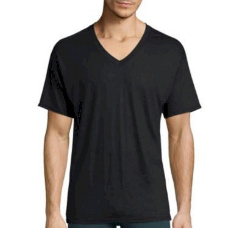 #121037. 2XL TALL. BLACK Retail $  35.00 Underwear Tee Shirts by HANES. 3 PACK V-NECKS Whs A:  6 FW:  2