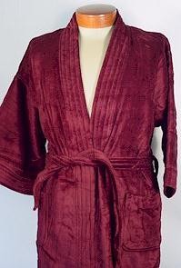 #314277. XL TALL. BURGUNDY TERRY SOLID VELOUR Robes by STATE-O-MAINE. Whs A:  2