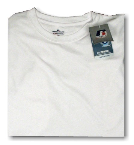 #200862. 2XL BIG. WHITE Retail $  33.00 Dri Power Crew by RUSSELL. DRI-POWER CREW TEE Whs A:  2