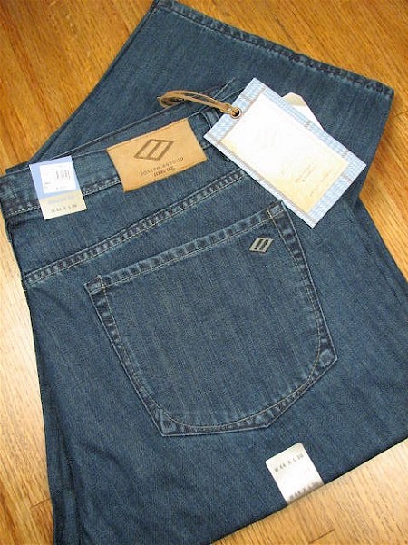 #331243. 38 34. MED BLUE Retail $  98.00 Cotton Jean by JOSEPH ABBOUD. CLASSIC 5-POCKET JEAN Whs A:  1