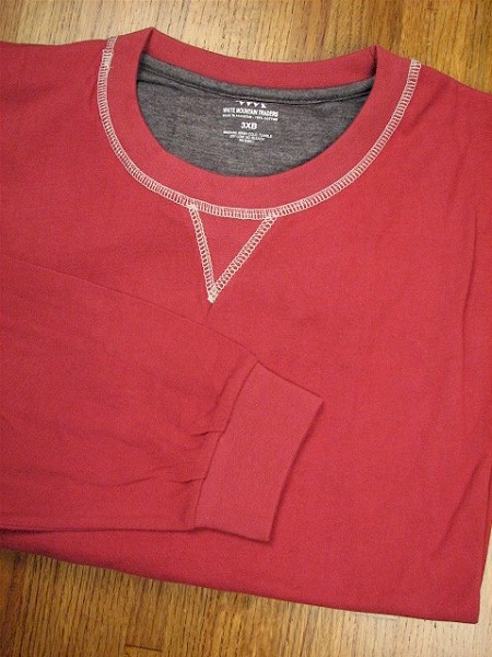 #331528. XL TALL. RUBY Retail $  33.00 Long Sleeve by WHITE MOUNTAIN. SUEDED JERSEY CREW Whs A:  9