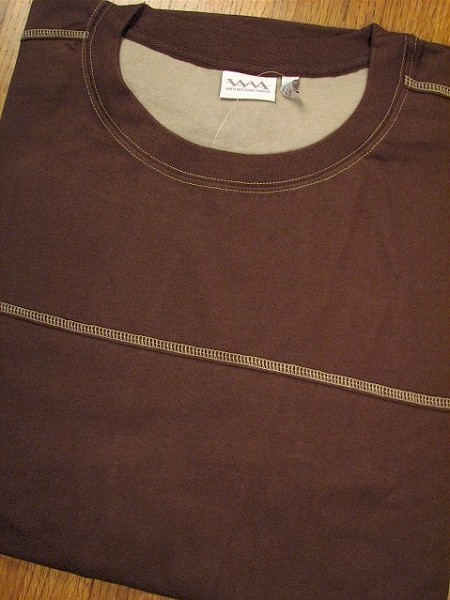 #348762. 2XL BIG. BROWN Retail $  34.00 Long Sleeve by WHITE MOUNTAIN. SUEDED PCD CREW Whs A:  6