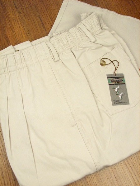 #347653. 42 . STONE Retail $  55.00 Cotton Casual Pants by CREEKWOOD. ELASTIC TWILL IRR Whs A:  7