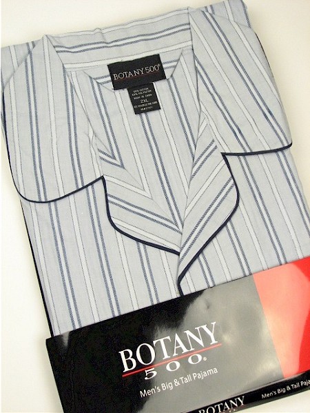 #354244. 5XL BIG. NAVY Retail $  34.00 Pajamas by BOTANY 500. LONG SLV PANT STRIPE Whs A:  7