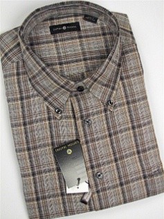 #320807. 4XL BIG. KHAKI Retail $  48.00 Long Sleeve Cotton by CTTON TRADERS. WRINKLE RESIST B.D. Whs A:  1