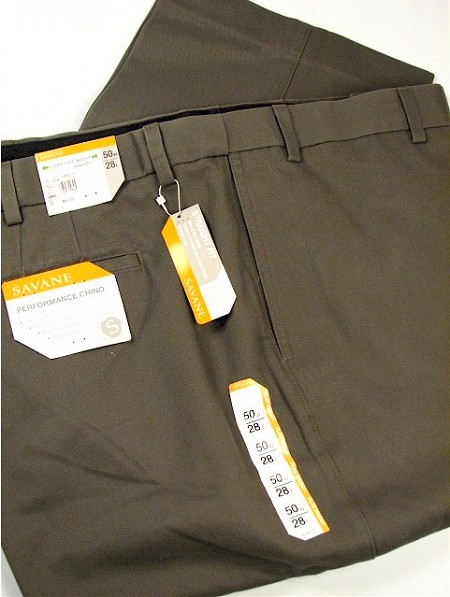 #201830. 60 32. SHALE Retail $  75.00 Cotton Casual Pants by SAVANE. FLAT FRT EXPAND WAIST Whs A:  2