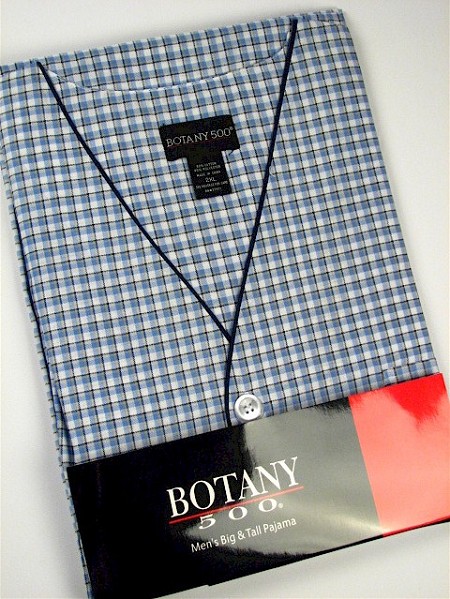 #341116. 5XL BIG. BLUE Retail $  33.00 Pajamas by BOTANY 500. SHORT SLV CHECK Whs A:  4