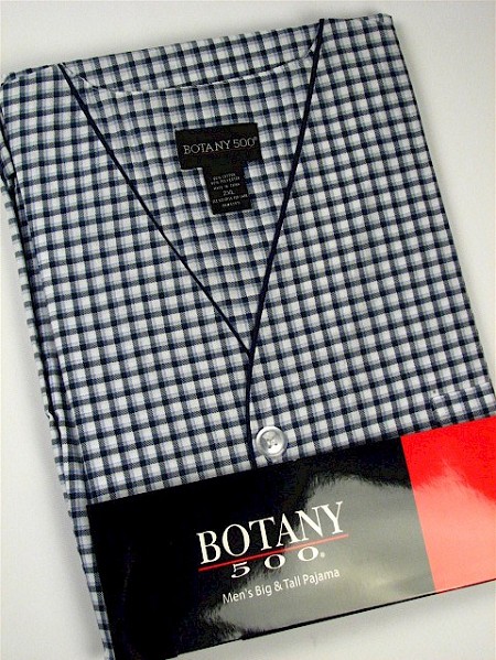 #311933. 5XL BIG. NAVY Retail $  33.00 Pajamas by BOTANY 500. SHORT SLV CHECK Whs A:  4