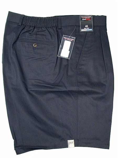 #036915. 52 . NAVY Retail $  46.00 Shorts by ROUNDTREE YORK. SIDE-ELASTIC SHORT Whs A:  3