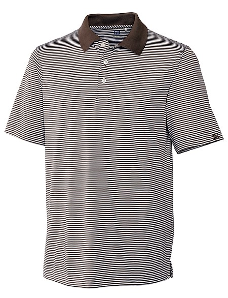 #338545. 2XL BIG. CIRCUIT Retail $  72.00 Short Sleeve Luxury by CUTTER BUCK. DRYTEC TREVOR STRIPE Whs A:  2