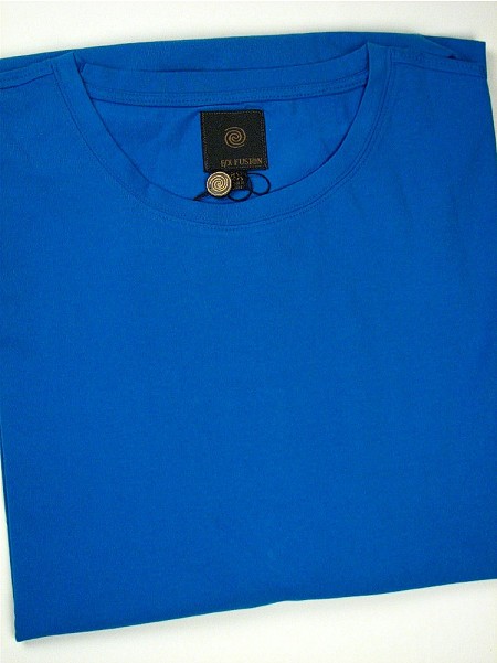 #360276. 4XL BIG. ROYAL Retail $  45.00 Short Slv No Pocket by FX DESIGN. COTTON/SPANDEX TEE Whs A:  1