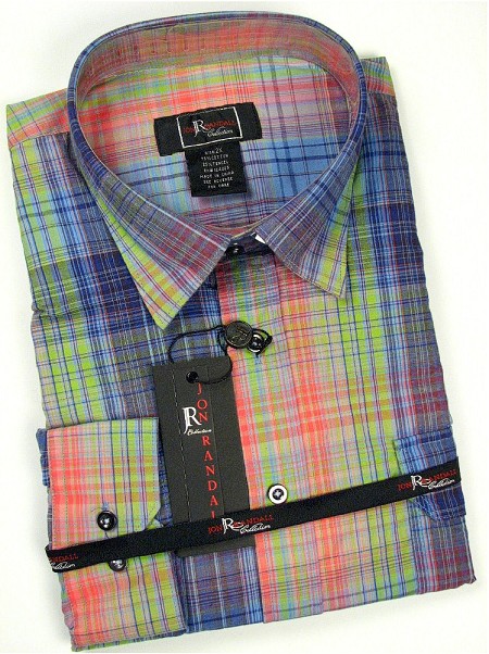 #129864. 2XL BIG. ORANGE Retail $  75.00 Long Sleeve 2-pkt by JON RANDALL. LIME 2-POCKET UB Whs A:  1