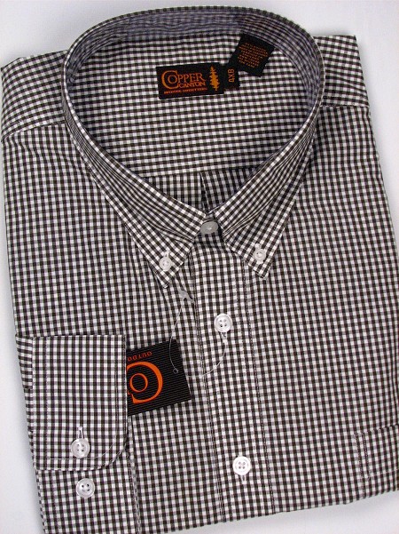 #240729. 4XL BIG. GREEN Retail $  55.00 Long Sleeve BD/BU by COPPER COVE. 1-POCKET PLAID B.D. Whs A:  2