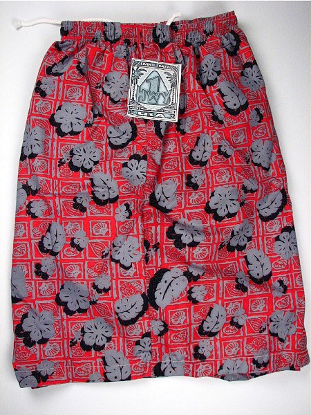 #353087. 6XL BIG. RED Retail $  58.00 Swim Wear by HIGHWAY ONE. MFIBER TROPICAL TRUNK Whs A:  3
