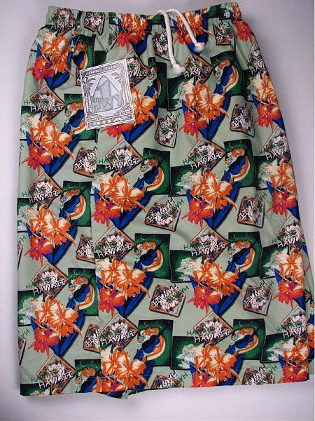 #202004. 8XL BIG. GREEN Retail $  58.00 Swim Wear by HIGHWAY ONE. MFIBER TROPICAL TRUNK Whs A:  1