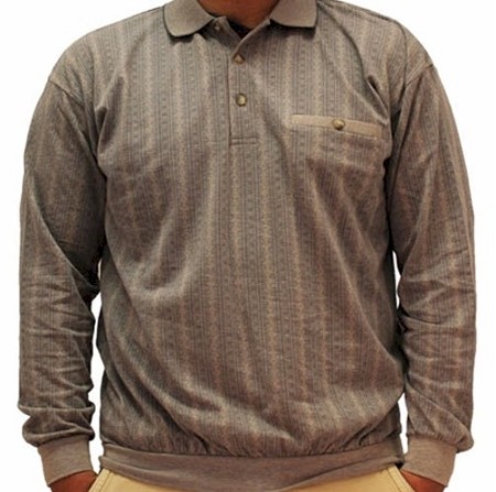 #199588. 2XL BIG. KHAKI Retail $  49.00 Long Sleeve by LD SPORT. DIAMOND BANDED LS Whs A:  6
