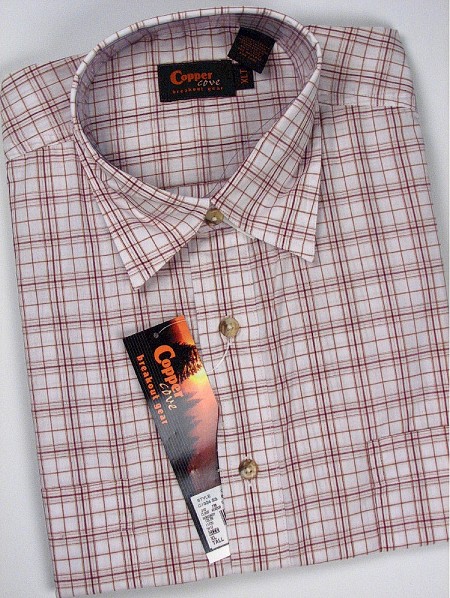 #334460. XL TALL. BURGUNDY Retail $  39.99 Short Sleeve 2-pkt by COPPER COVE. 2-POCKET SHORT SLV Whs A:  2
