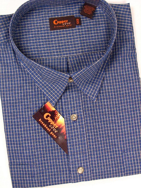 #341477. XL TALL. BLUE Retail $  39.99 Short Sleeve 2-pkt by COPPER COVE. 2-POCKET SHORT SLV Whs A:  1
