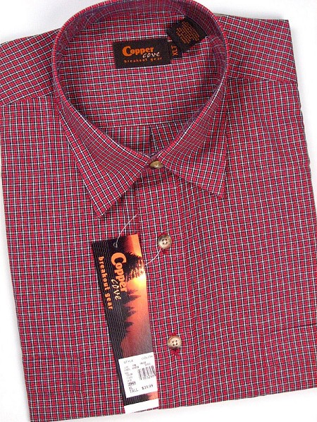 #101246. XL TALL. RED Retail $  39.99 Short Sleeve 2-pkt by COPPER COVE. 2-POCKET SHORT SLV Whs A:  1
