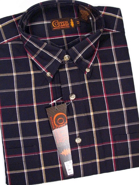 #232139. XL TALL. BLACK Retail $  39.99 Short Sleeve BD/BU by COPPER COVE. 2-POCKET SHORT SLV BD Whs A:  1