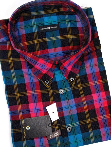 #346070. 2XL TALL. BLACK Retail $  48.00 Long Sleeve Cotton by CTTON TRADERS. WOVEN LONG SLEEVE Whs A:  2