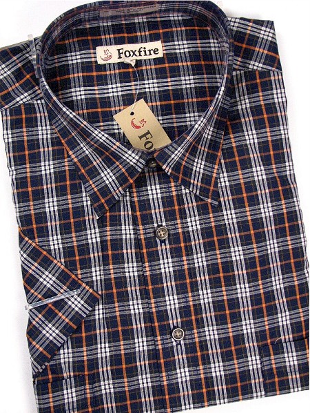 #180906. XL TALL. NAVY Retail $  39.00 Short Sleeve 2-pkt by FOXFIRE. 2-PKT SHORT SLEEVE Whs A:  2