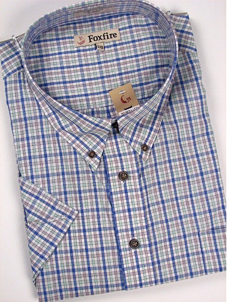 #092960. 2XL BIG. BLUE Retail $  40.00 Short Sleeve BD/BU by FOXFIRE. BUTTONDOWN SHRT SLV Whs A:  3