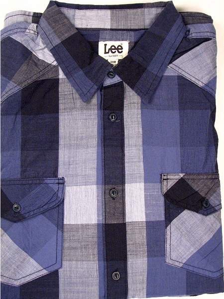 #315740. 3XL BIG. NAVY Retail $  60.00 Western Short Sleeve by LEE. BUTTON WESTERN S.S. Whs A:  2