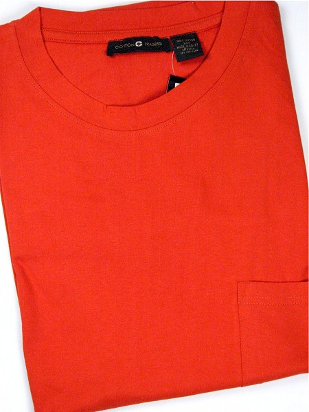 #058043. 3XL TALL. GUAVA POCKET TEE CREW Short Sleeve Tee by CTTON TRADERS. Whs A:  1