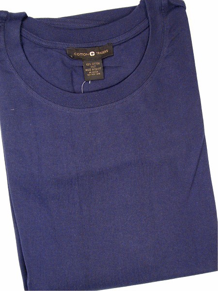 #000097. 3XL TALL. NAVY Retail $  18.00 Short Slv No Pocket by CTTON TRADERS. NON-POCKET TEE Whs A:  4
