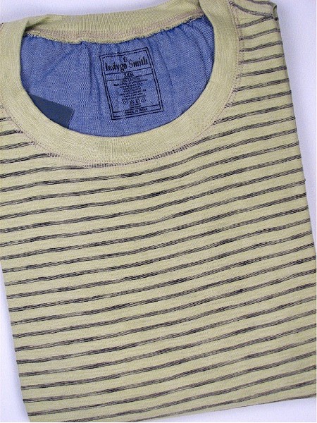 #078193. 2XL TALL. MINT Retail $  35.00 Short Slv No Pocket by INDYGO SMITH. SPACE DYE STRIPE TEE Whs A:  3