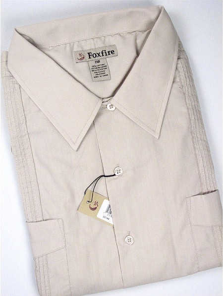 #211552. 5XL BIG. LINEN Retail $  46.00 Short Sleeve by FOXFIRE. GUAYABERA SHORT SLV Whs A:  8