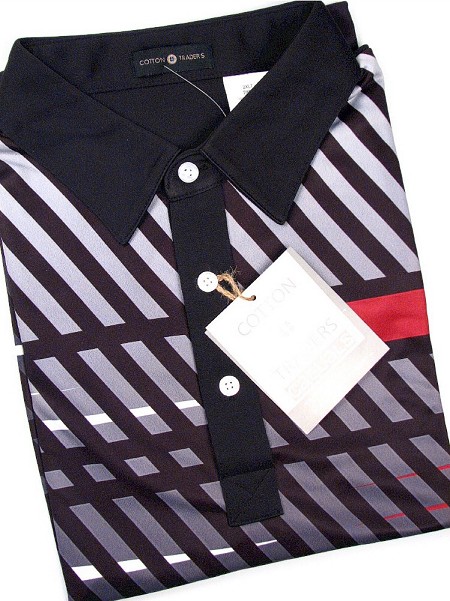 #092775. 4XL BIG. BLACK Retail $  48.00 Short Sleeve Stay Dry by CTTON TRADERS. SS PERFORMANCE GRAPHC Whs A:  1