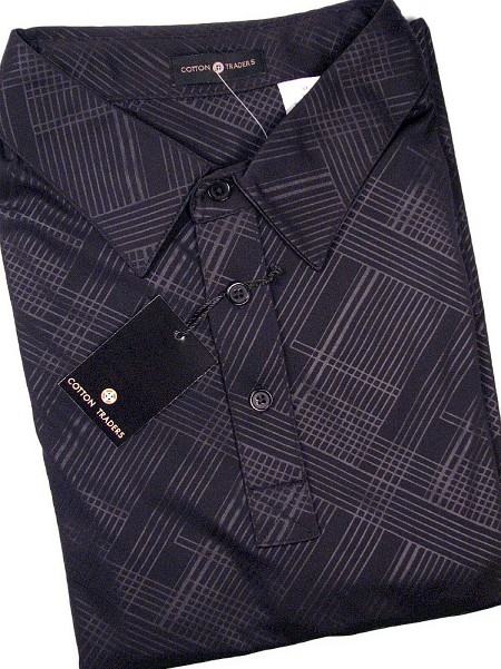 #124467. 2XL TALL. BLACK Retail $  48.00 Short Sleeve Stay Dry by CTTON TRADERS. SS PERFORMANCE SOLID Whs A:  8