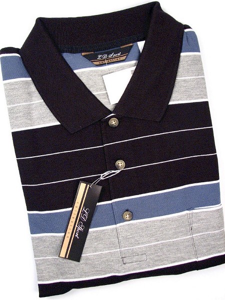 #025986. XL TALL. BLACK Retail $  35.00 Short Sleeve by LD SPORT. SS BLEND PIQUE POCKET Whs A:  2