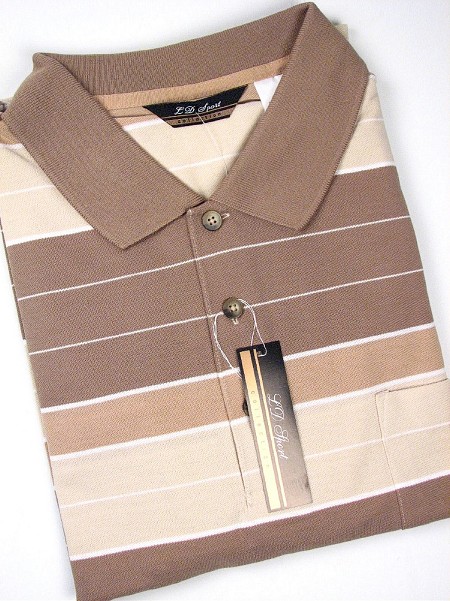 #226688. XL TALL. TAUPE Retail $  35.00 Short Sleeve by LD SPORT. SS BLEND PIQUE POCKET Whs A:  6