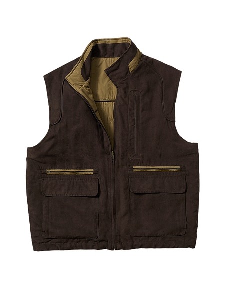 #036030. 2XL TALL. BROWN Retail $ 180.00 Outerwear by CUTTER BUCK. REVERSIBLE VEST Whs A:  2