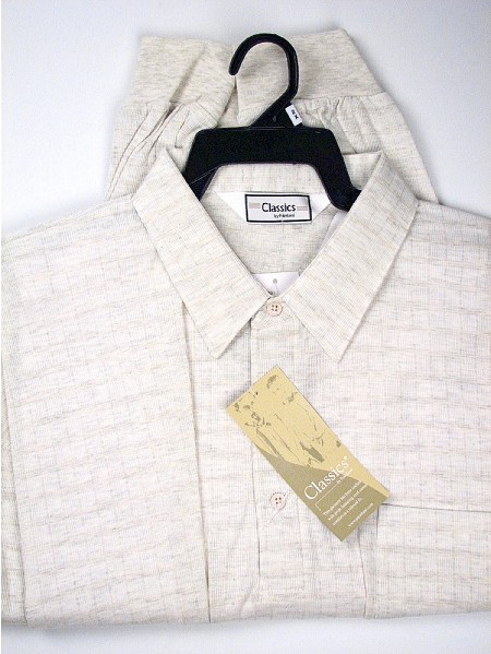 #310783. 3XL TALL. TAN Retail $  46.00 Short Sleeve by LD SPORT. SS KNIT BANDED BOTTOM Whs A:  3