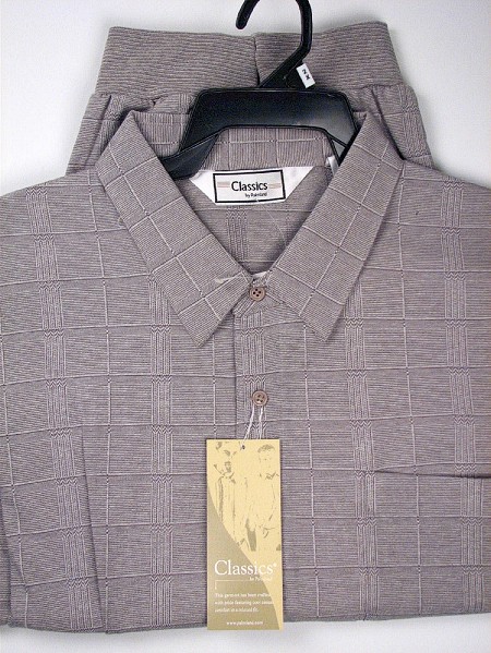 #331463. 3XL TALL. TAUPE Retail $  46.00 Short Sleeve by LD SPORT. SS KNIT BANDED BOTTOM Whs A:  2