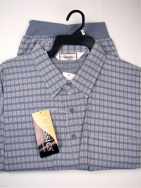 #019543. 3XL TALL. BLUE Retail $  46.00 Short Sleeve by LD SPORT. SS KNIT BANDED BOTTOM Whs A:  2