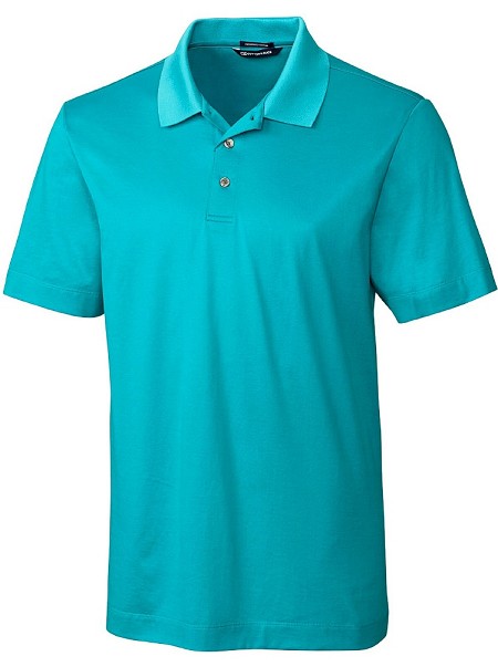#119238. 2XL BIG. AQUA Retail $ 120.00 Short Sleeve Luxury by CUTTER BUCK. WARRICK LUXURY SOLID Whs A:  1