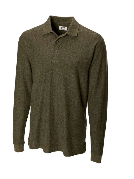 #222871. 2XL BIG. FOREST Retail $  85.00 Long Sleeve by CUTTER BUCK. L/S ATWELL POLO Whs A:  1
