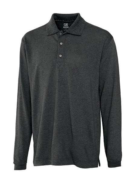 #010157. 2XL BIG. CHARCOAL Retail $  72.00 Long Sleeve by CUTTER BUCK. LS DRYTEC CHAMP POLO Whs A:  1