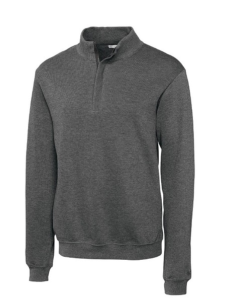 #279714. 4XL BIG. CHARCOAL Retail $ 108.00 Long Sleeve by CUTTER BUCK. FLATBACK HALF-ZIP Whs A:  2