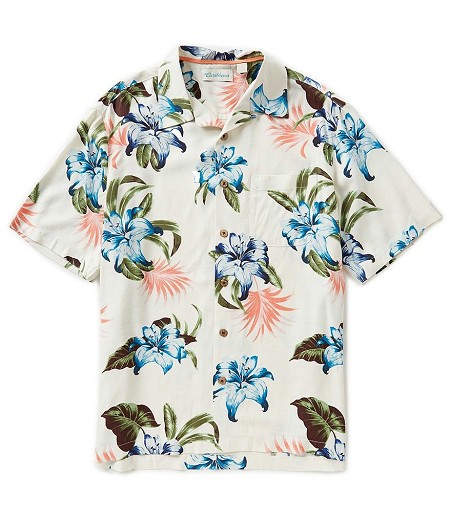 #061740. 2XL BIG. NATURAL Retail $  89.50 Short Sleeve Tropical by CARIBBEAN. SHRT SLV TROPICAL Whs A:  1