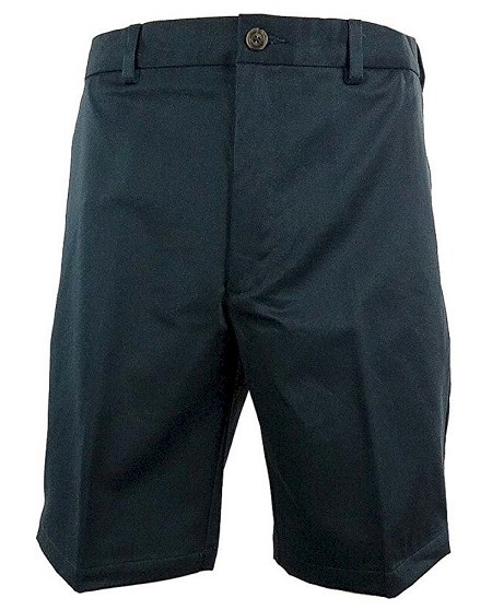 #102599. 50 . NAVY Retail $  46.00 Shorts by ROUNDTREE YORK. EXPANDER FLAT FRONT Whs A:  1