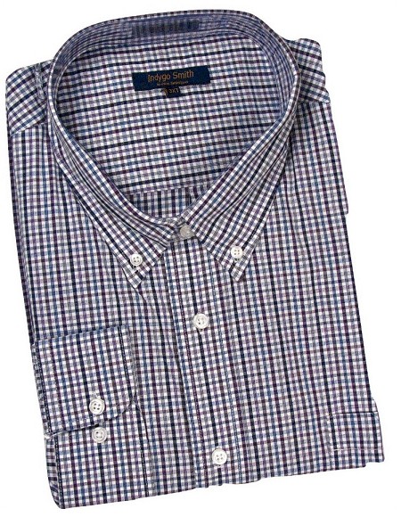 #042543. XL TALL. BLACK Retail $  65.00 Long Sleeve Cotton by INDYGO SMITH. LONGSLV NO-IRON Whs A:  4
