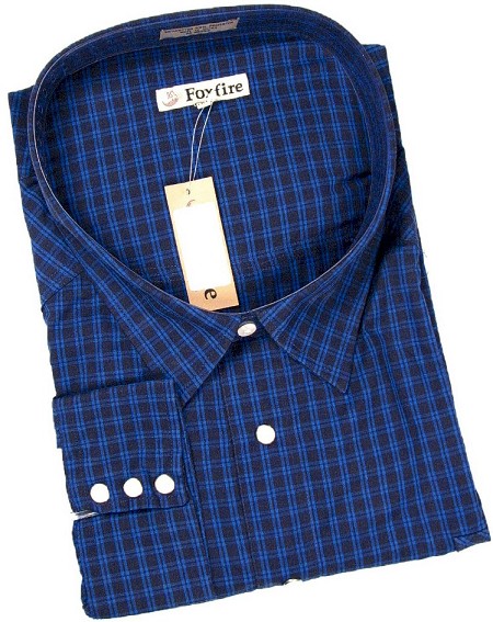 #014100. 8XL TALL. ROYAL Retail $  49.00 Western Long Sleeve by FOXFIRE. WESTERN SNAP LONG SLV